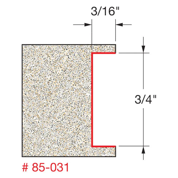 Freud 85-031 3/16" Depth Inlay Bit
