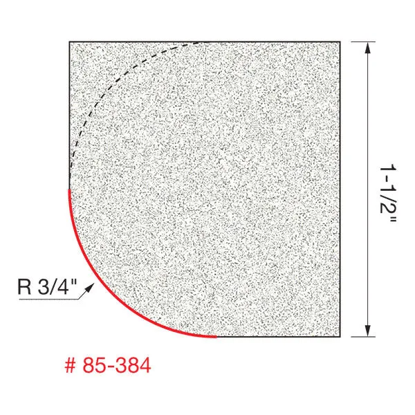 Freud 85-384 3/4" Radius Under Rounding Bit For Bull Nose