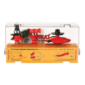 Freud 97-260 3 Piece Premier Adjustable Cabinet Bit Set