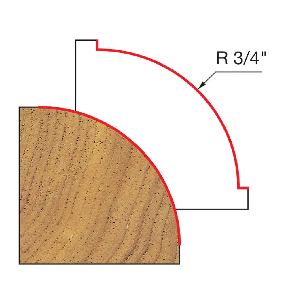 Freud Rounding Over Bit 1/2" Shank x 3/4" Radius
