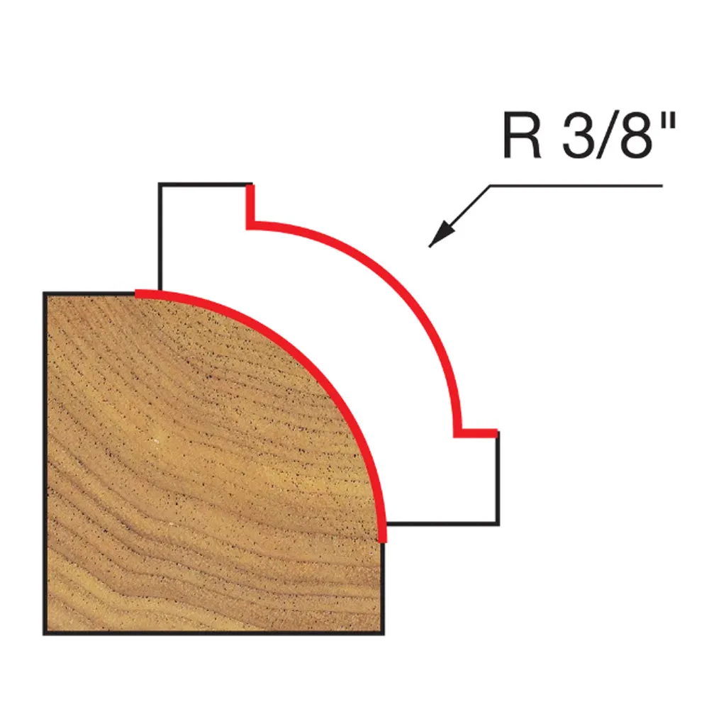 Freud Rounding Over Bit 1/2" Shank x 3/8" Radius
