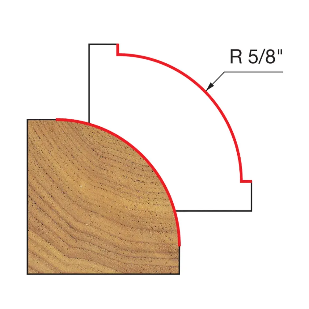 Freud Rounding Over Bit 1/2" Shank x 5/8" Radius