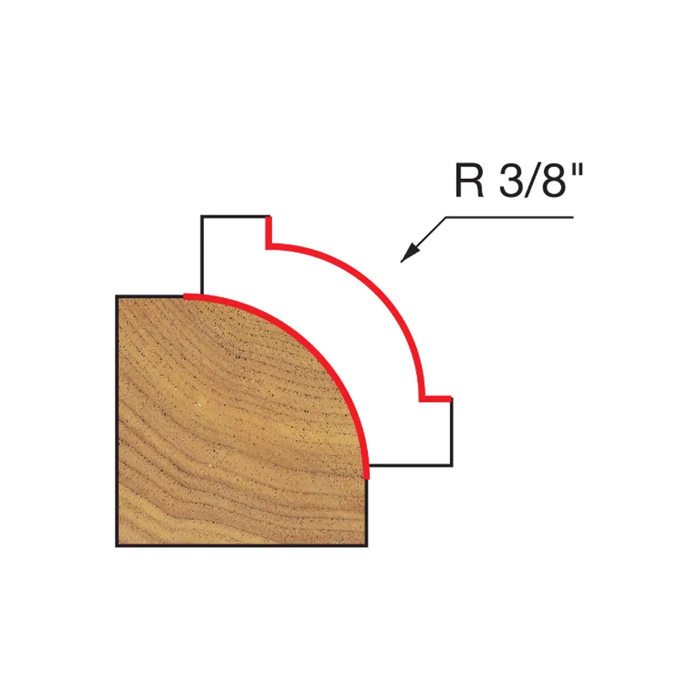 Freud Rounding Over Bit 1/4" Shank x 3/8" Radius