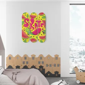 Funny Watermelon Skate Skateboard Wall Art