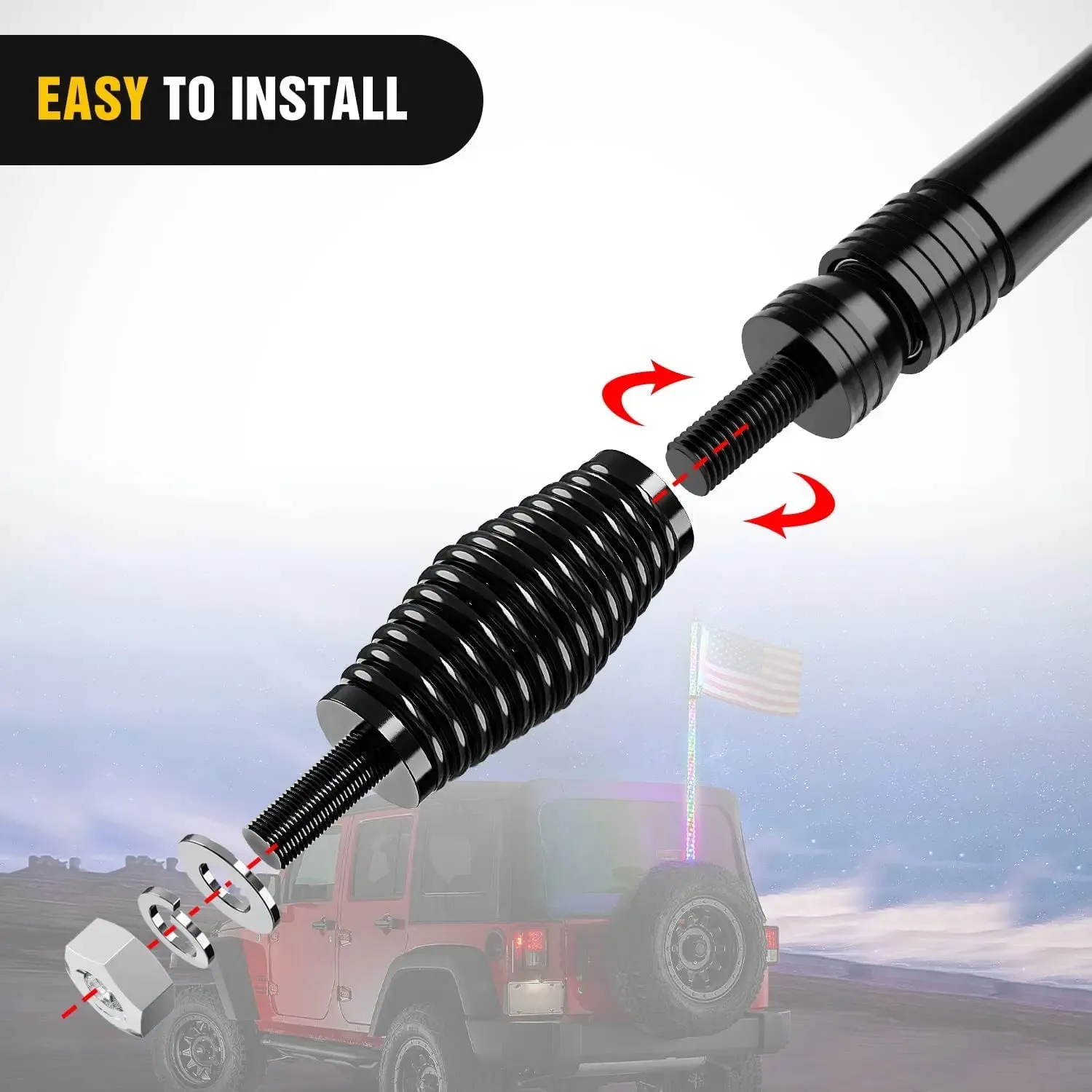 Heavy Duty Barrel Spring Mounting Base for Whip Light