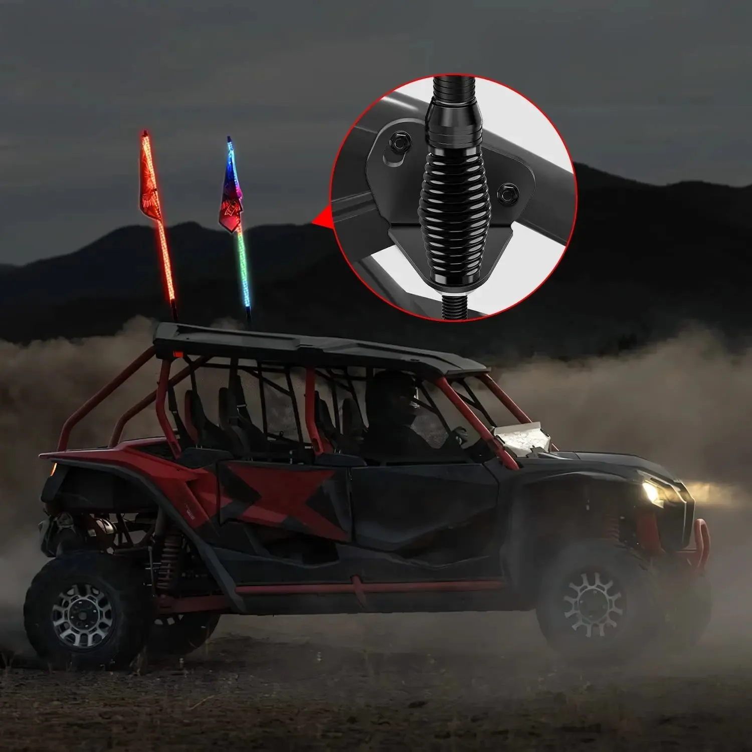 Heavy Duty Barrel Spring Mounting Base for Whip Light