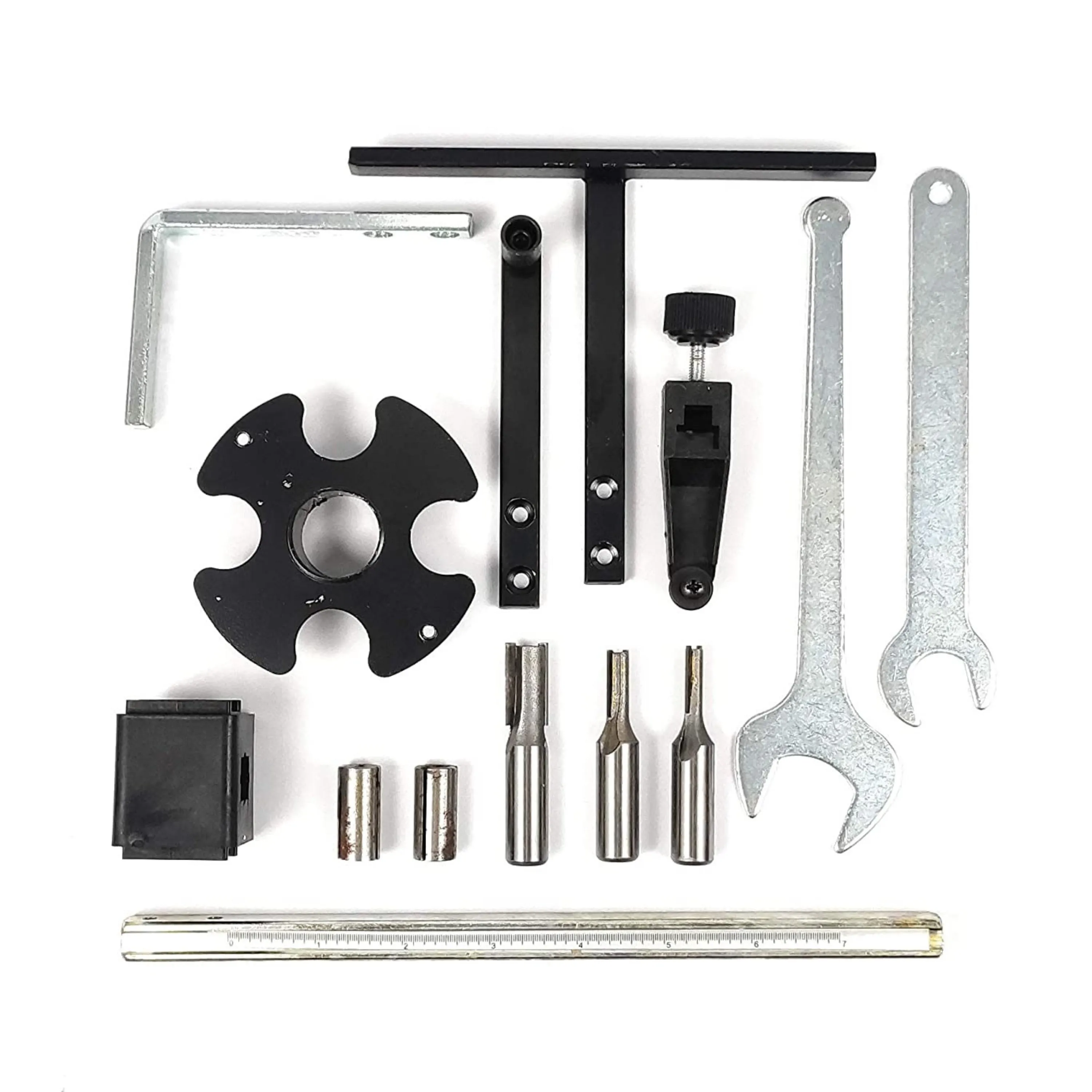 Homdum 12 mm Wood Router Machine and 12 Pieces 8 mm Tungsten Carbide Tipped Bit Set Combo, with 3 Pieces 12 mm Woodworking Bits and Accessories (Yellow)