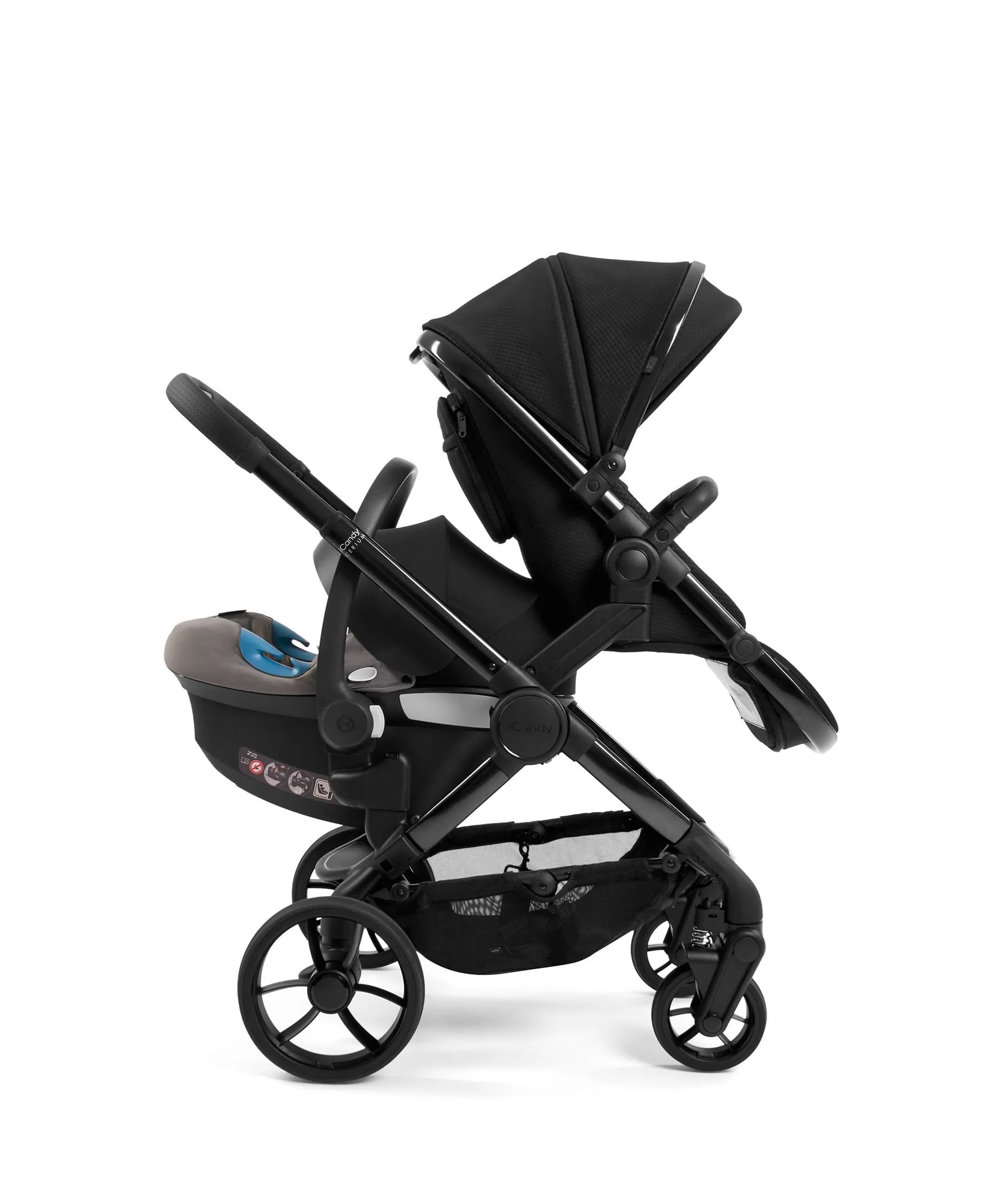 iCandy Peach 7 Designer Collection Cerium - Double Pushchair Bundle - Black