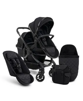 iCandy Peach 7 Designer Collection Cerium - Double Pushchair Bundle - Black