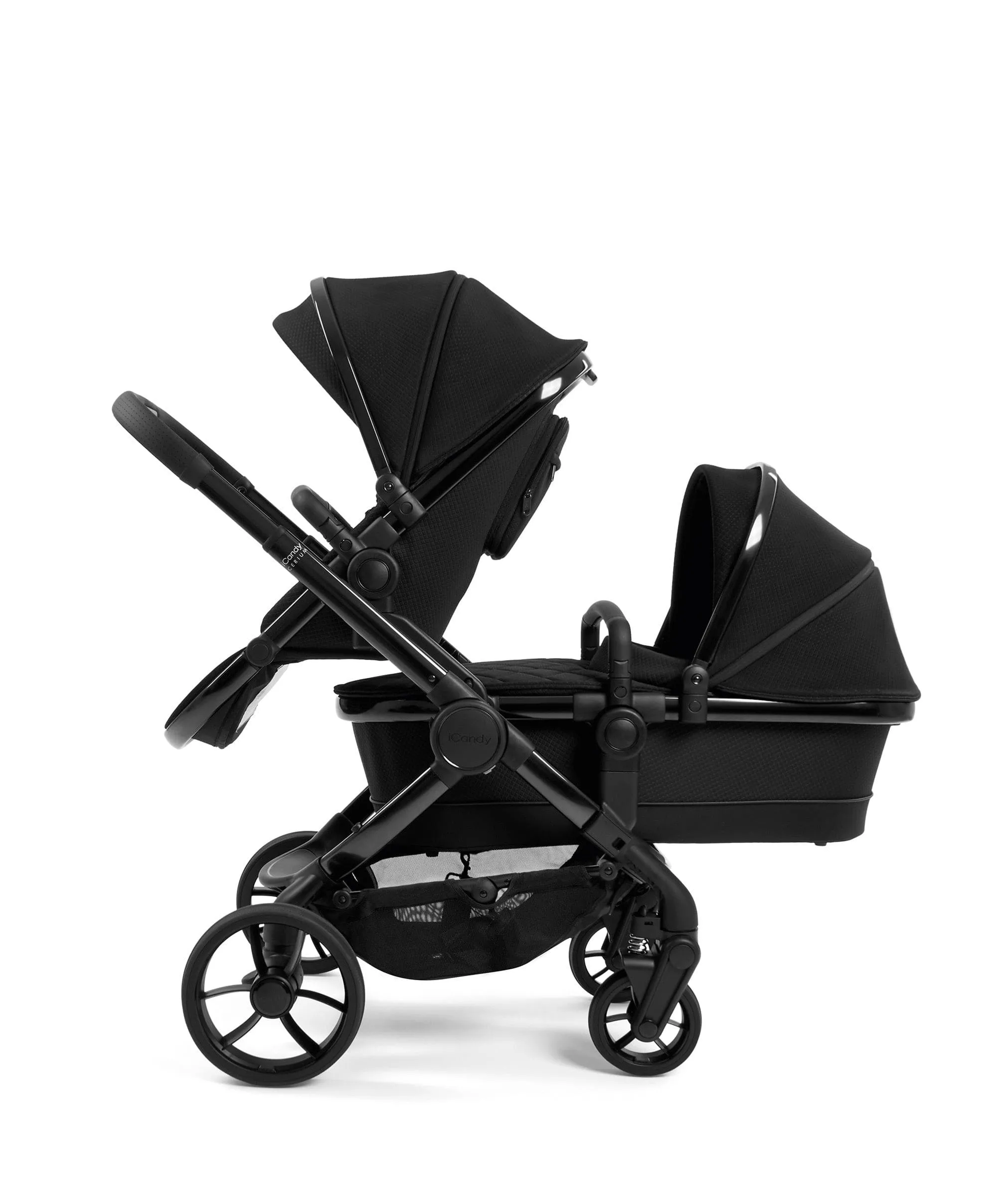 iCandy Peach 7 Designer Collection Cerium - Double Pushchair Bundle - Black