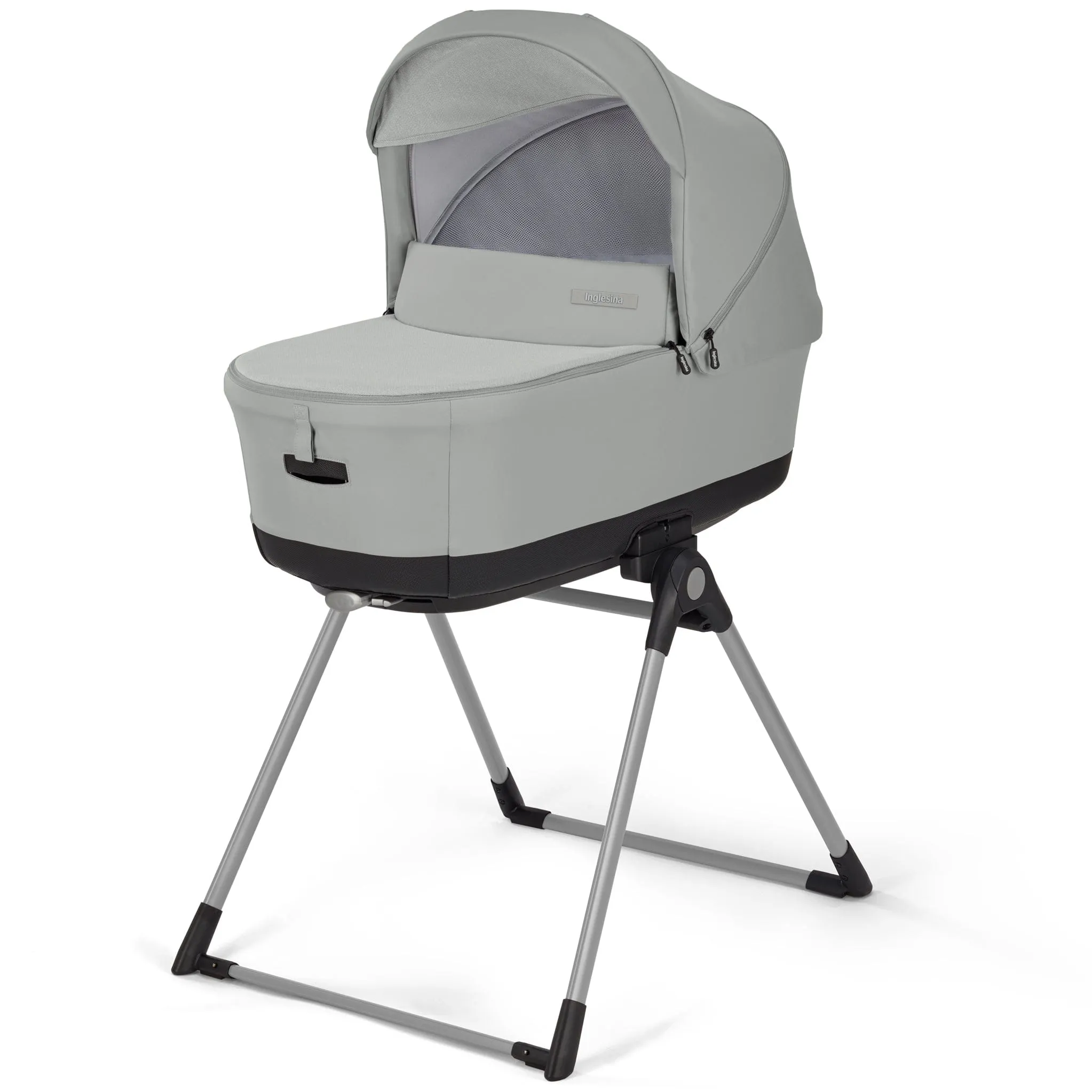Inglesina Electa System Quattro in Greenwich Silver with Darwin car seat and i-Size 360 base