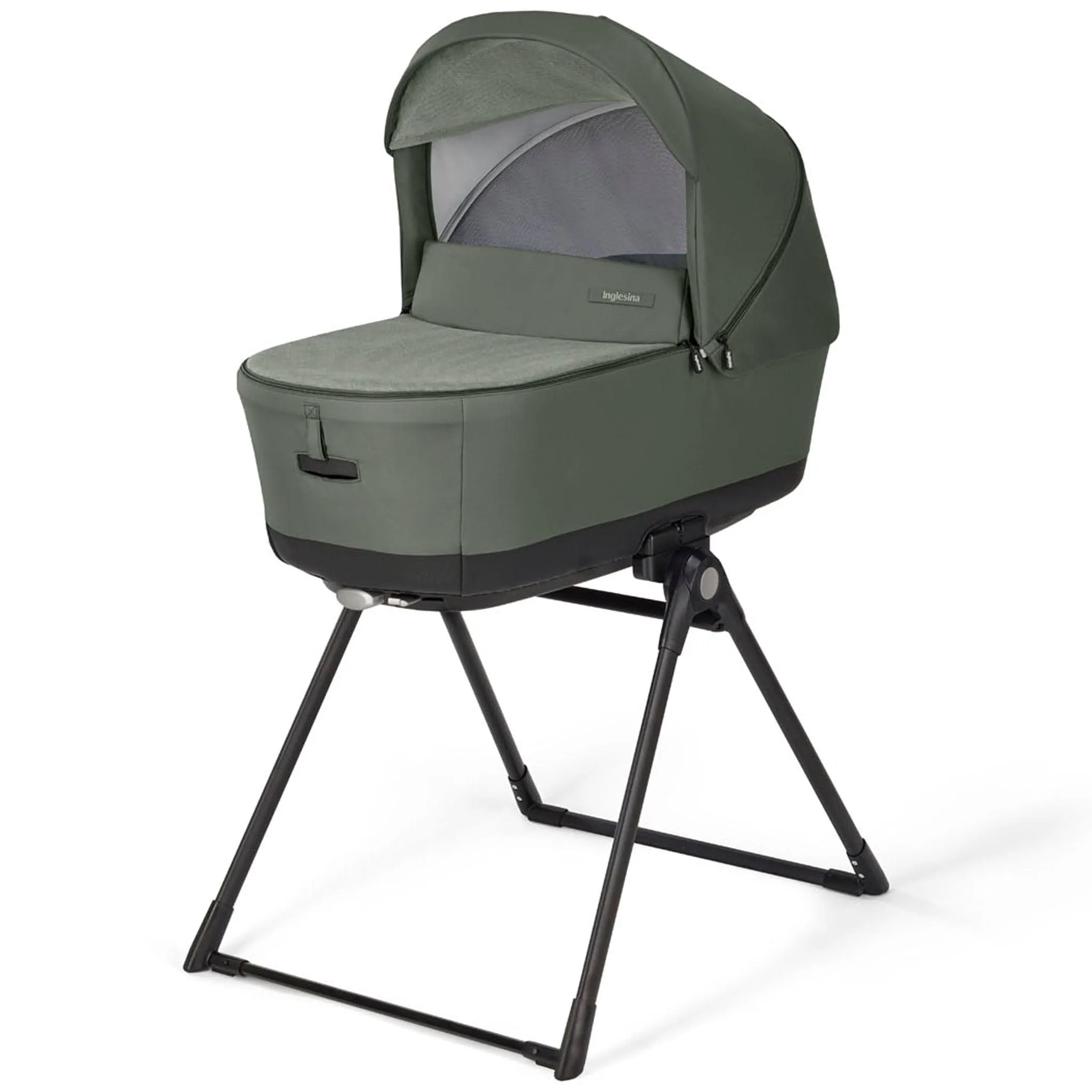 Inglesina Electa System Quattro in Tribeca Green with Darwin car seat and i-Size 360 base
