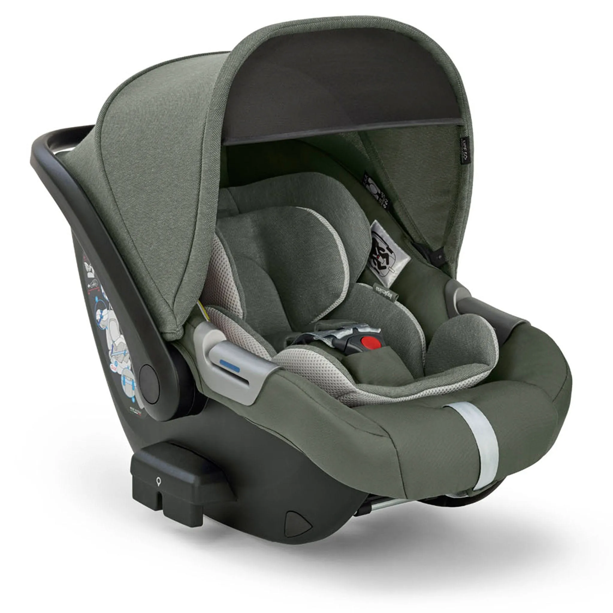 Inglesina Electa System Quattro in Tribeca Green with Darwin car seat and i-Size 360 base