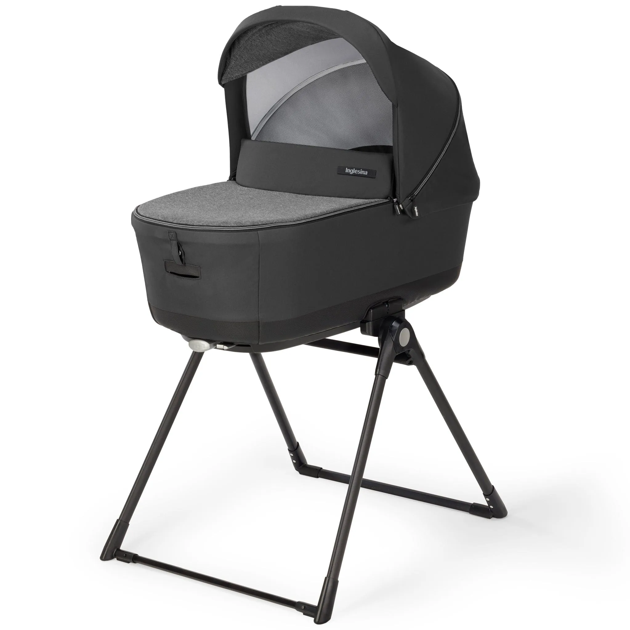 Inglesina Electa System Quattro in Upper Black with Darwin car seat and i-Size 360 base