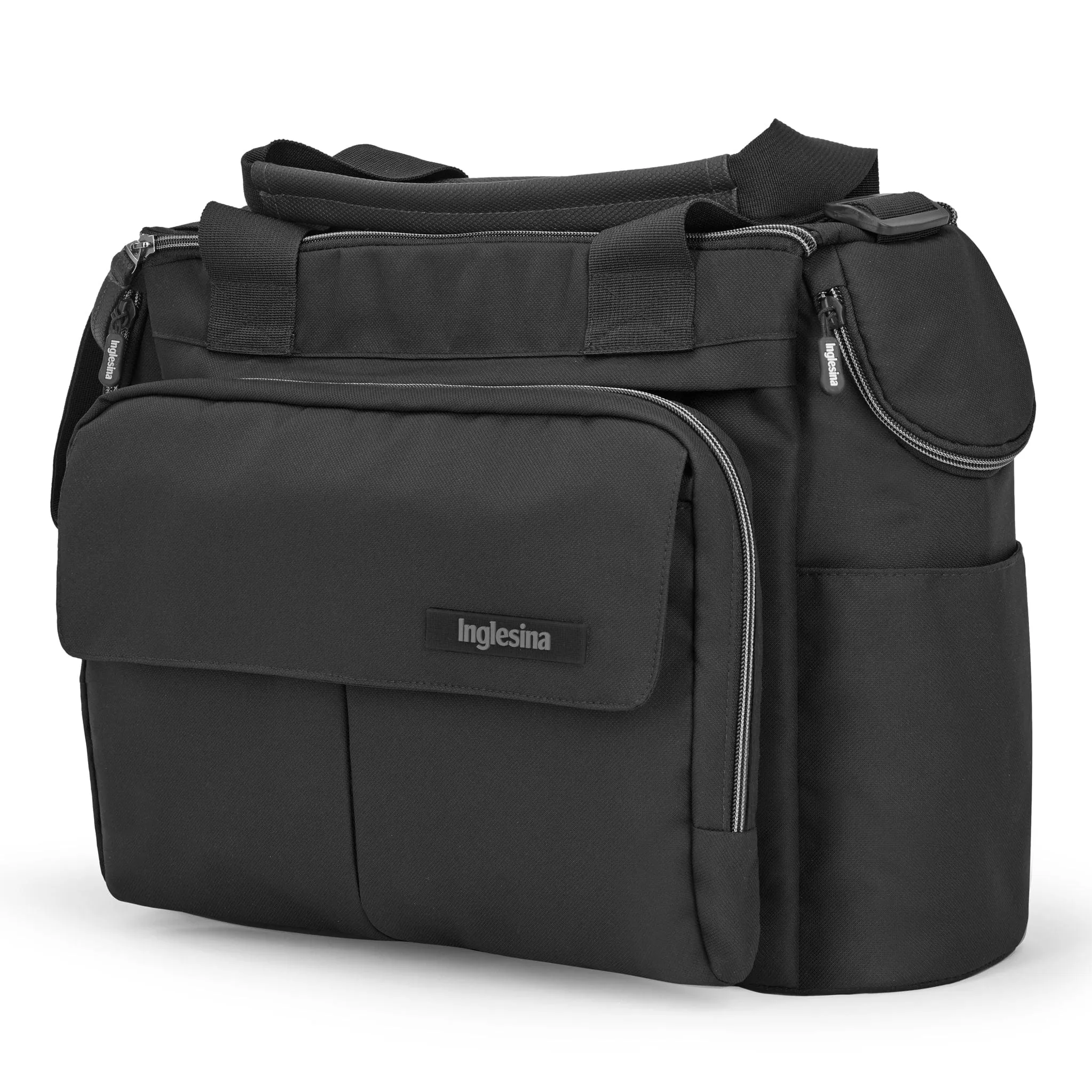 Inglesina Electa System Quattro in Upper Black with Darwin car seat and i-Size 360 base