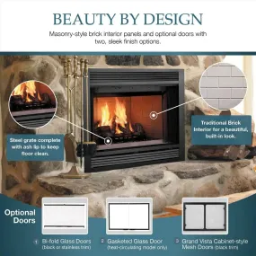 Majestic Sovereign 42" Radiant Wood-Burning Fireplace SA42R
