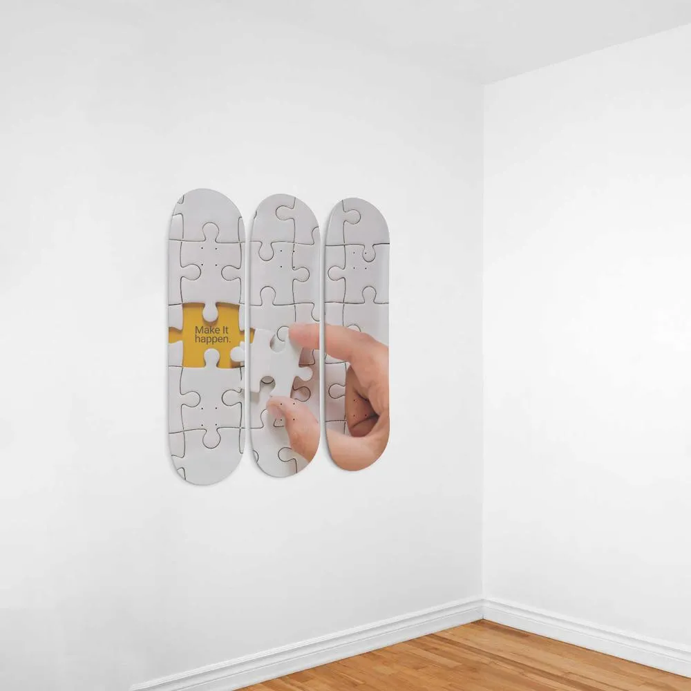 Make It Happen | Inspirational Phrases | Skateboard Wall Art, Mural & Skate Deck Art | Home Decor | Wall Decor