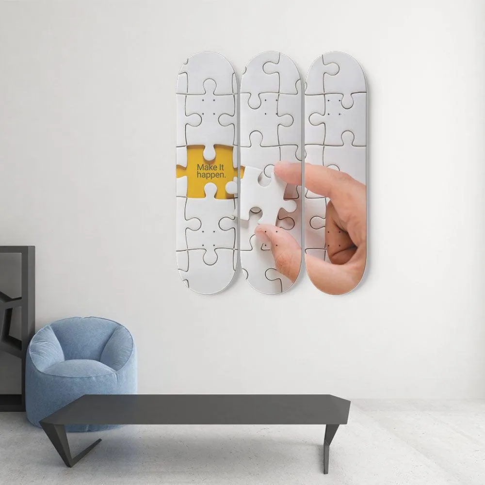 Make It Happen | Inspirational Phrases | Skateboard Wall Art, Mural & Skate Deck Art | Home Decor | Wall Decor