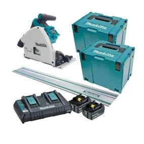 Makita DSP600PT2JT 36V (18Vx2) 5.0Ah 165mm (6-1/2") Cordless Brushless Plunge Cut Saw Kit with Track Saw