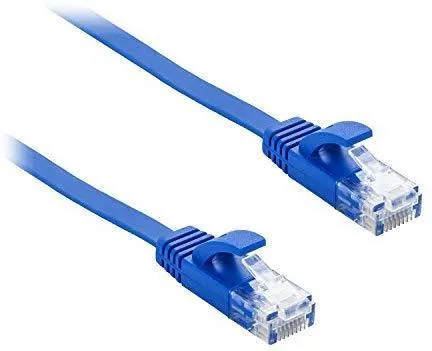 Maximm Cat6 Flat Ethernet Cable, 3 Feet, Black - 6 Pack - High Speed Internet LAN Cable with Snagless RJ45 Connectors for Fast Computer Networking   Cable Clips and Ties