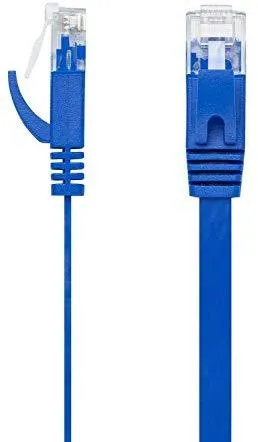 Maximm Cat6 Flat Ethernet Cable, 3 Feet, Black - 6 Pack - High Speed Internet LAN Cable with Snagless RJ45 Connectors for Fast Computer Networking   Cable Clips and Ties
