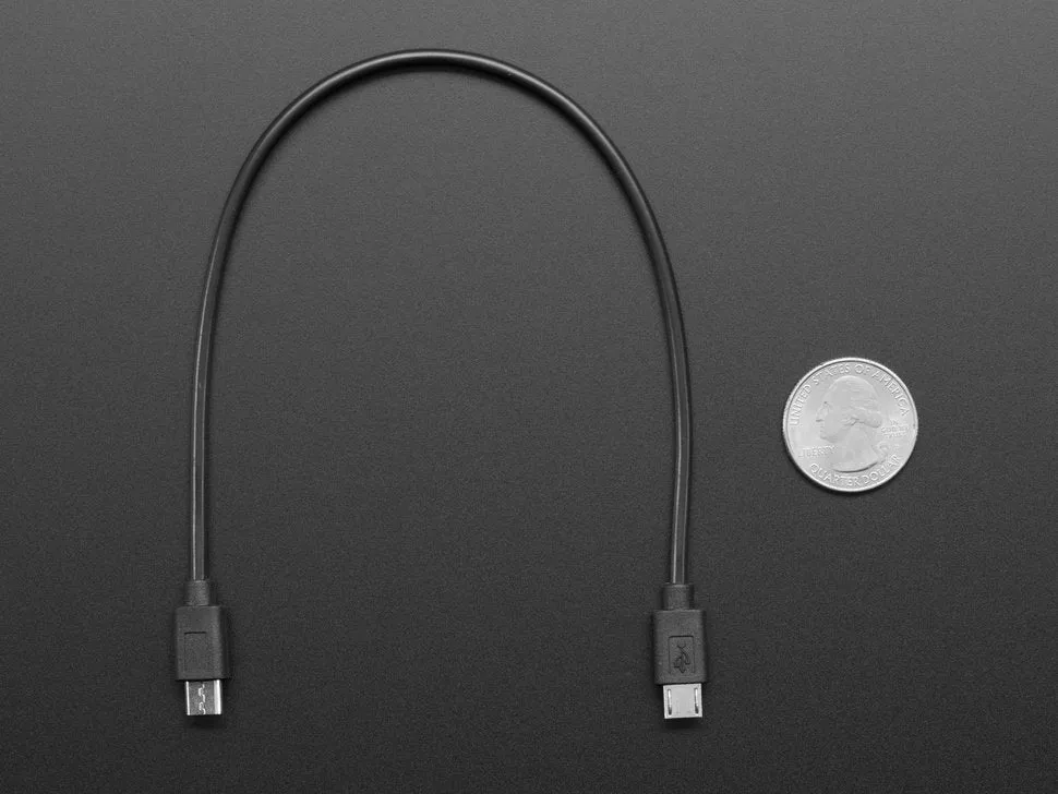 Micro USB to Micro USB OTG Cable - 10" / 25mm