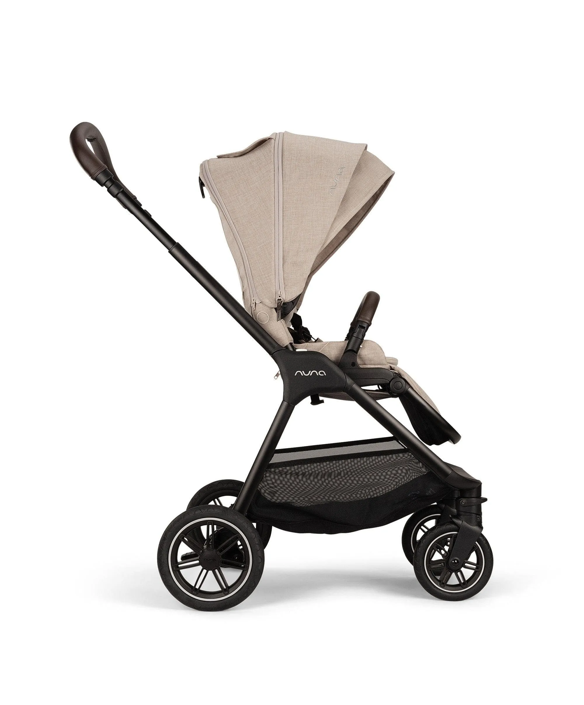 Nuna Triv Next Pushchair 4 Piece Travel Bundle with PIPA Next Car Seat & Base - Biscotti