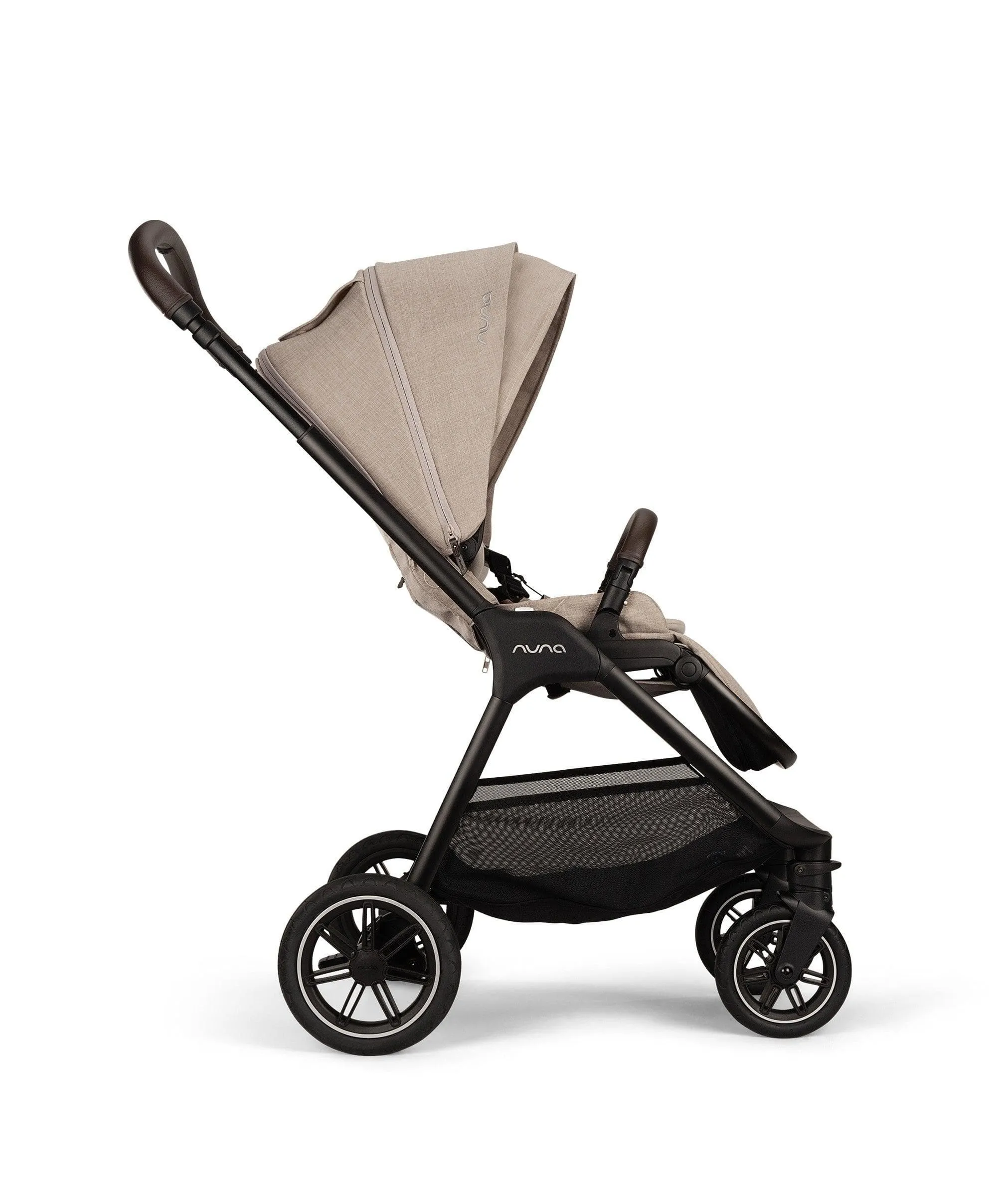 Nuna Triv Next Pushchair 4 Piece Travel Bundle with PIPA Next Car Seat & Base - Biscotti
