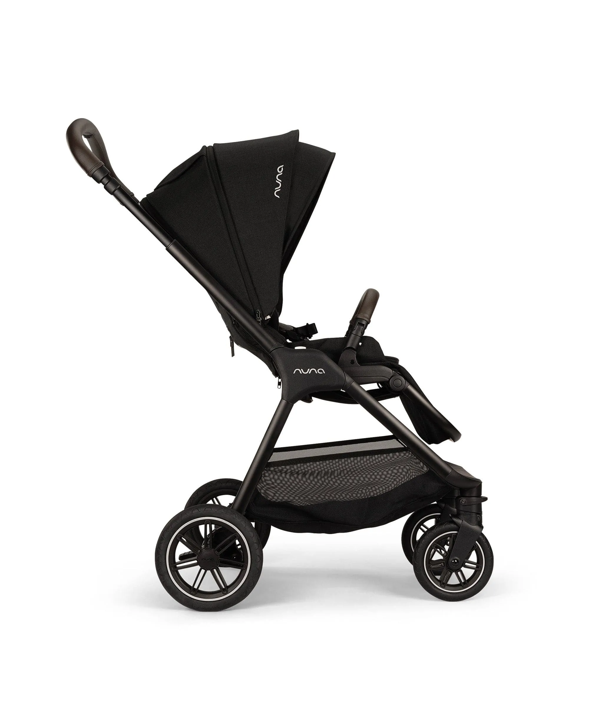 Nuna Triv Next Pushchair 4 Piece Travel Bundle with PIPA Next Car Seat & Base - Caviar