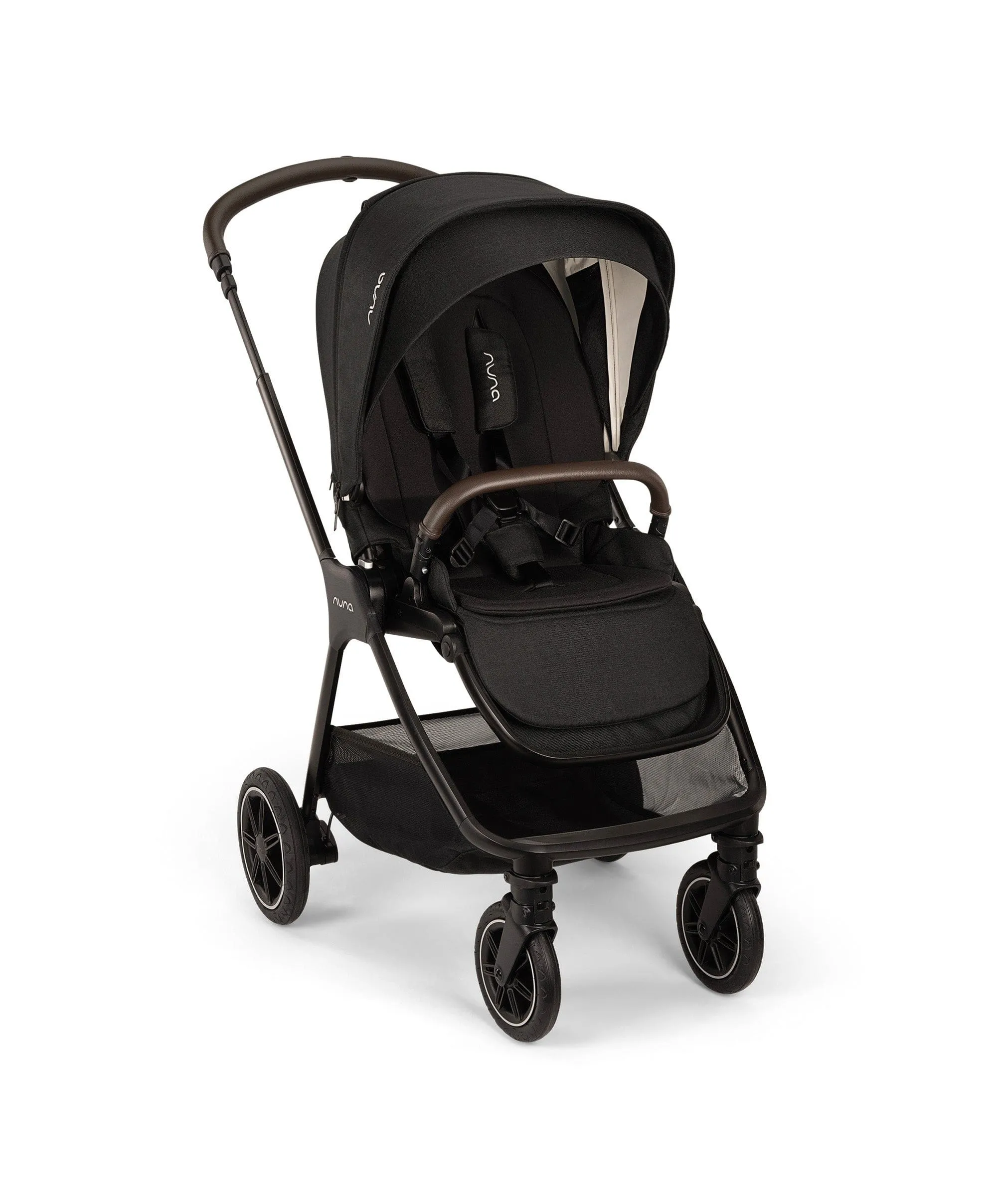 Nuna Triv Next Pushchair 4 Piece Travel Bundle with PIPA Next Car Seat & Base - Caviar