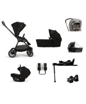 Nuna Triv Next Pushchair 4 Piece Travel Bundle with PIPA Next Car Seat & Base - Caviar