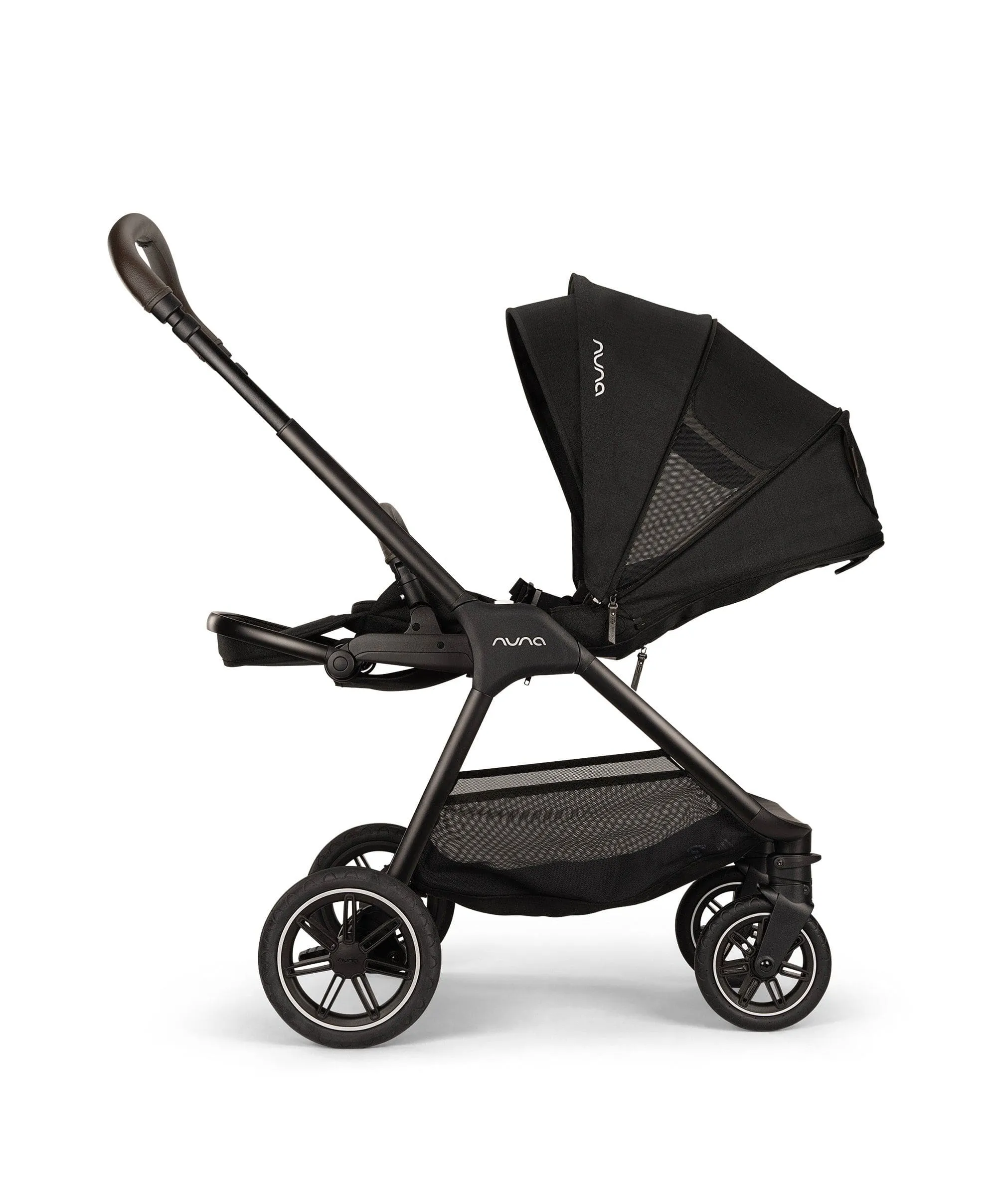 Nuna Triv Next Pushchair 4 Piece Travel Bundle with PIPA Next Car Seat & Base - Caviar