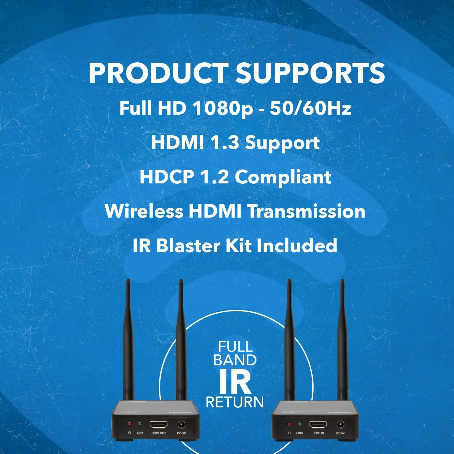 OREI WHD-330-K: Wireless HDMI Transmitter & Receiver Extender upto 300 ft 1080P
