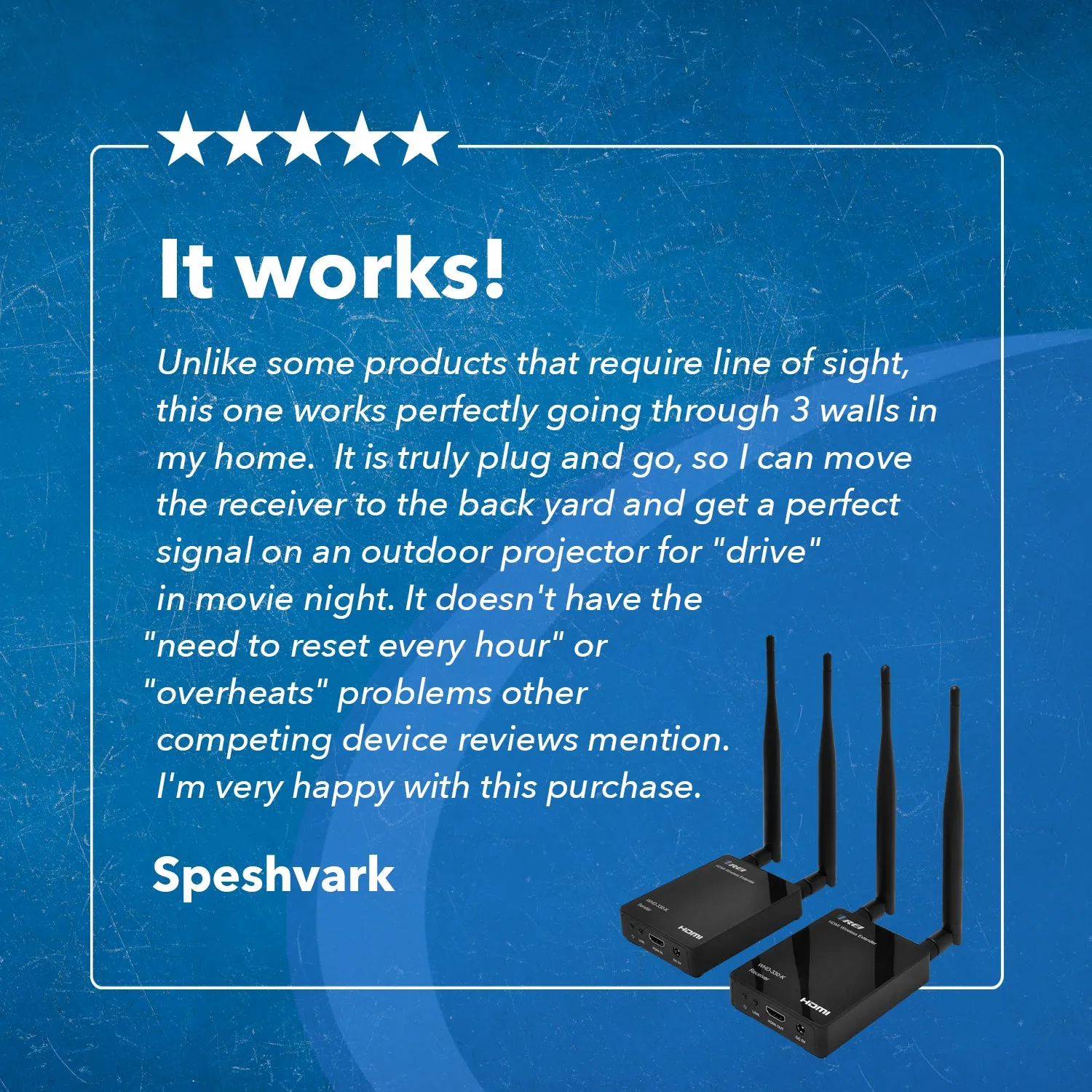 OREI WHD-330-K: Wireless HDMI Transmitter & Receiver Extender upto 300 ft 1080P