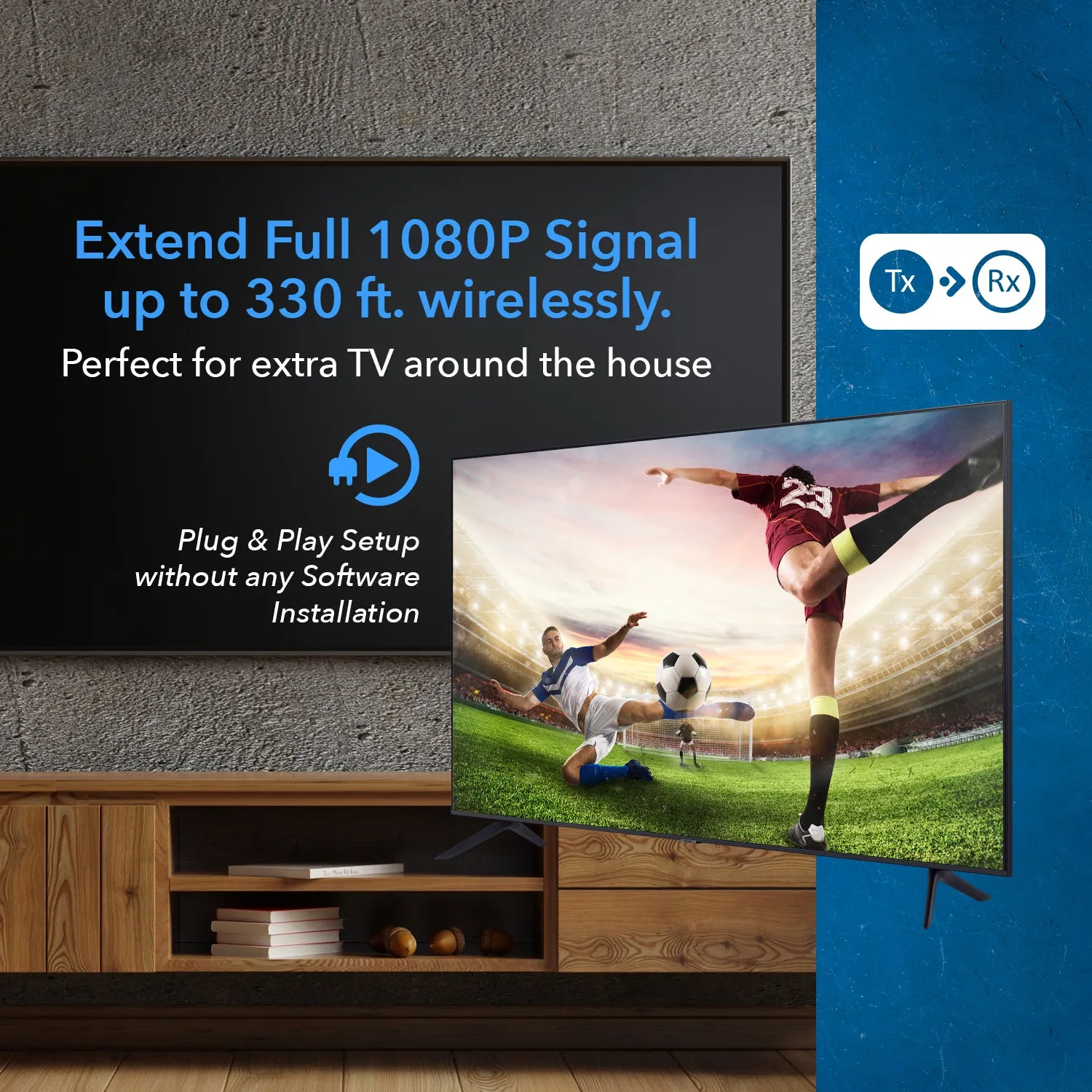 OREI WHD-330-K: Wireless HDMI Transmitter & Receiver Extender upto 300 ft 1080P