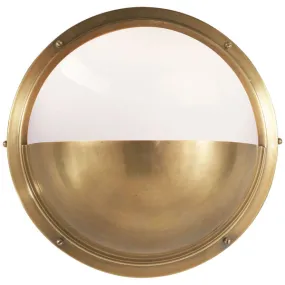 PELHAM MOON WALL SCONCE-ANTIQUE BRASS