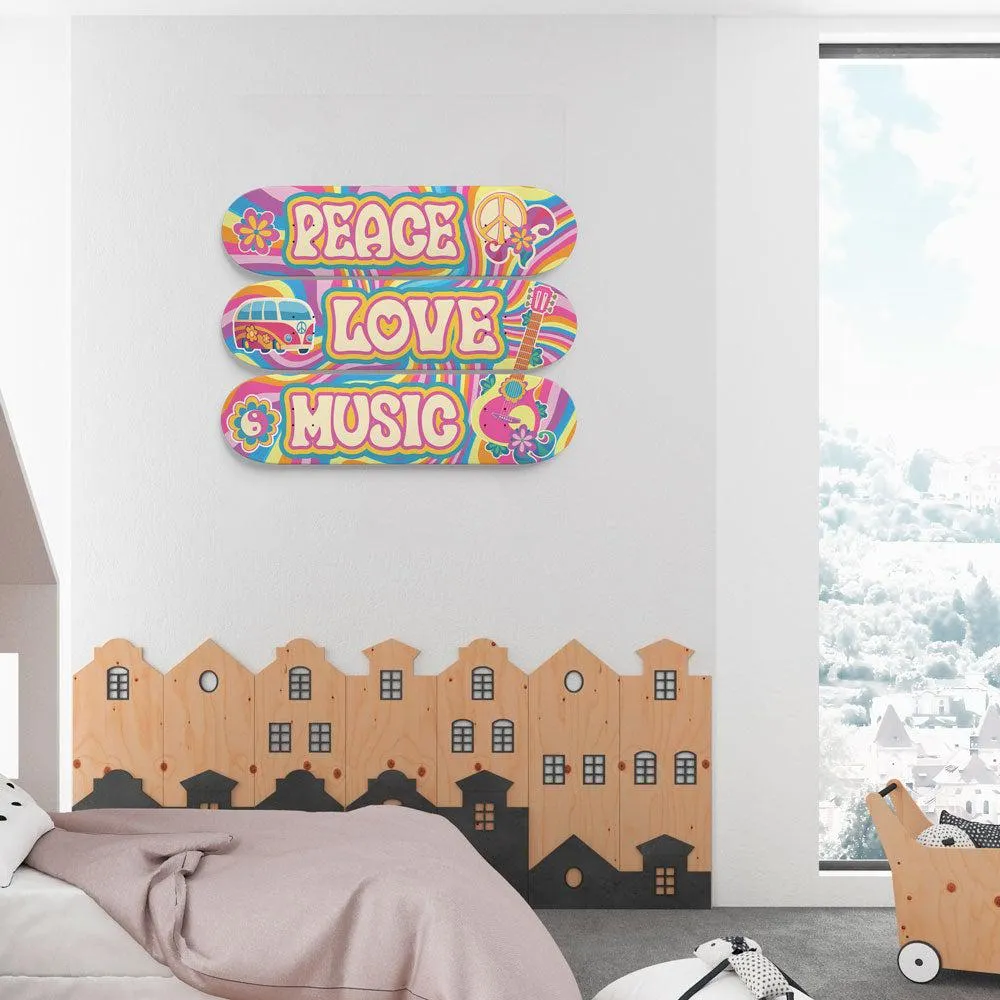 Psychedelic Skateboard Wall Art