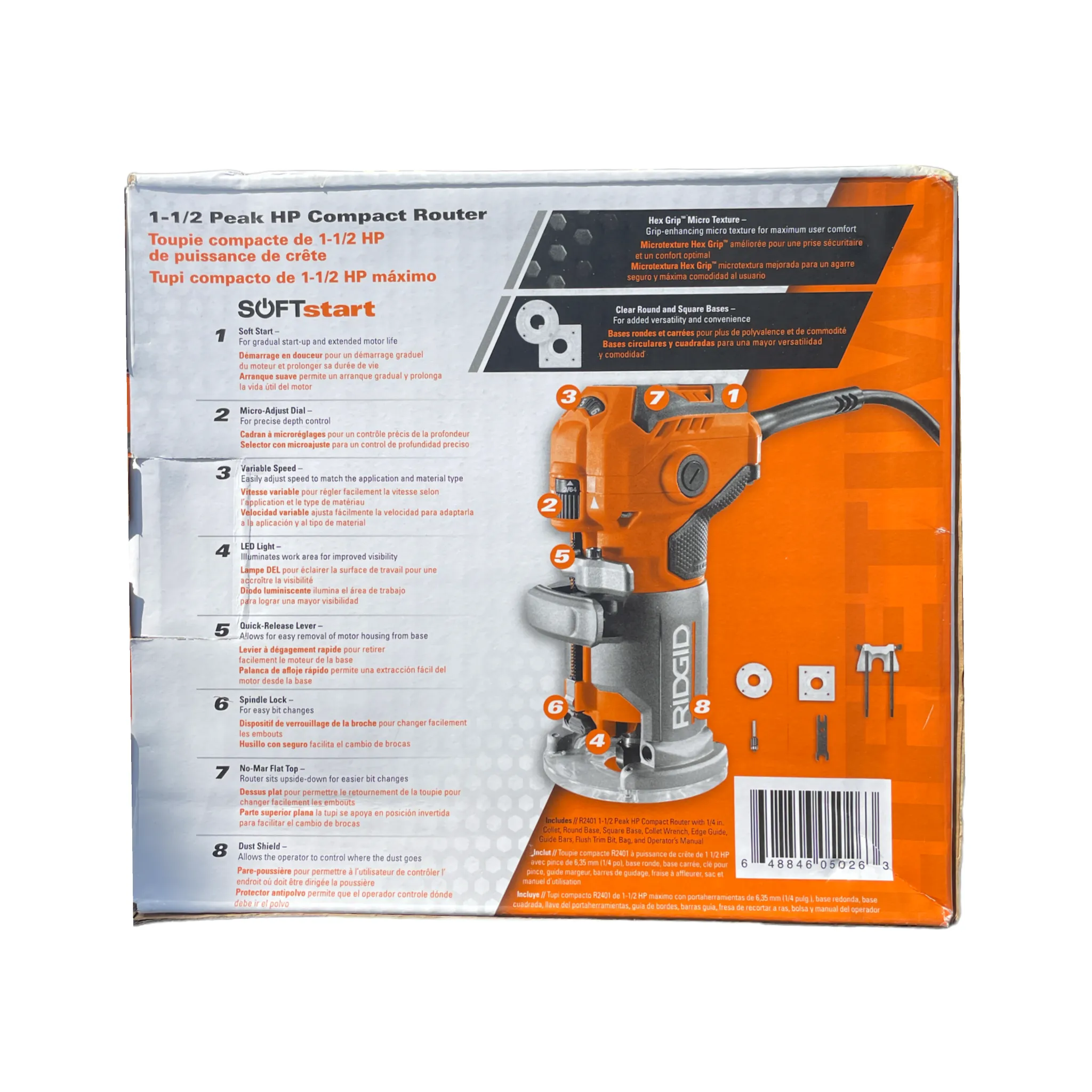 RIDGID 5.5 Amp Corded Compact Fixed-Base Router