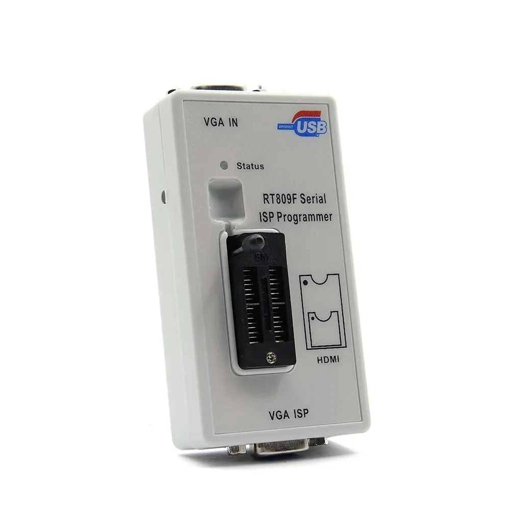 RT809F Serial ISP Programmer: with 12 adapters, 1.8v adapter, SOP8 test clip and EDID cable