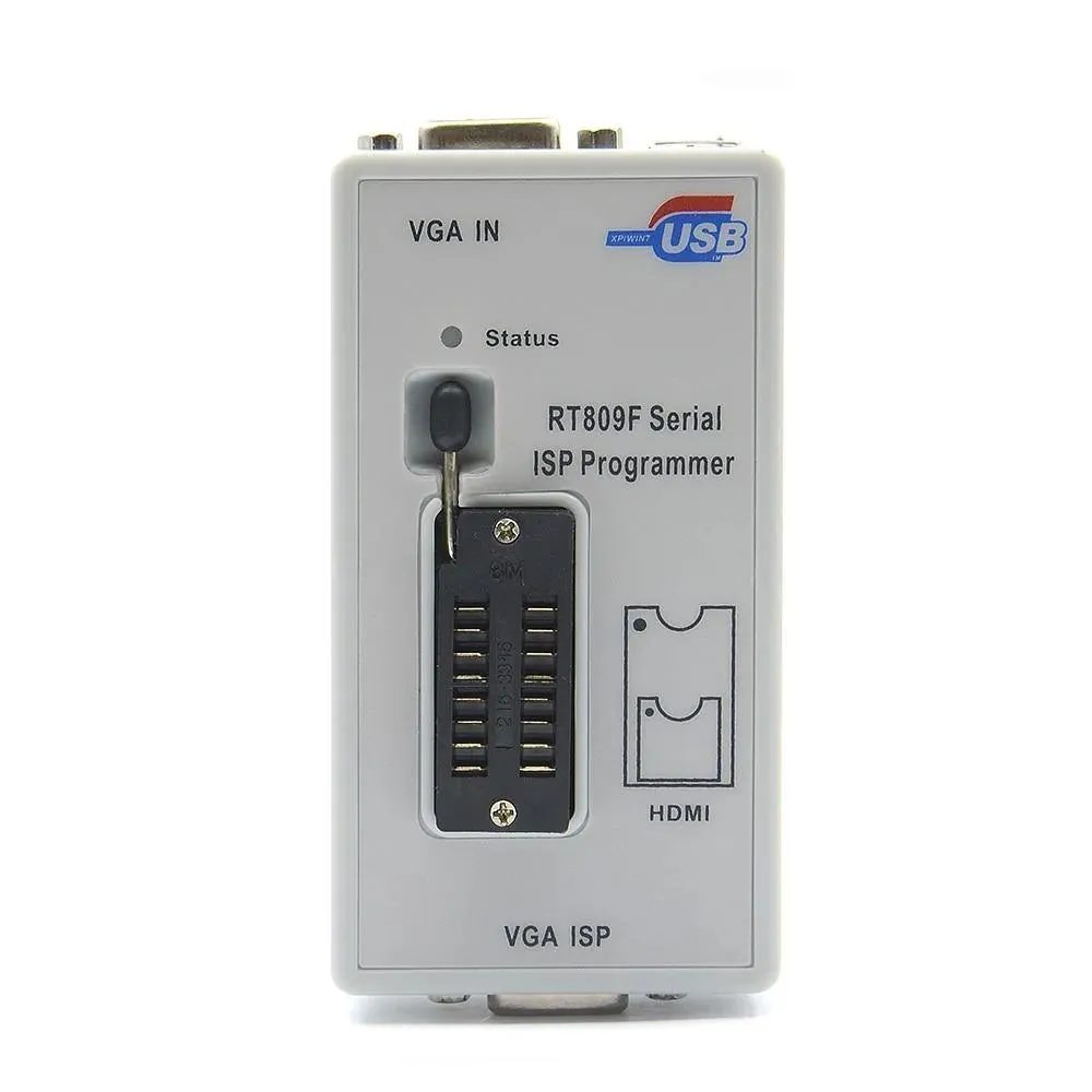 RT809F Serial ISP Programmer: with 12 adapters, 1.8v adapter, SOP8 test clip and EDID cable