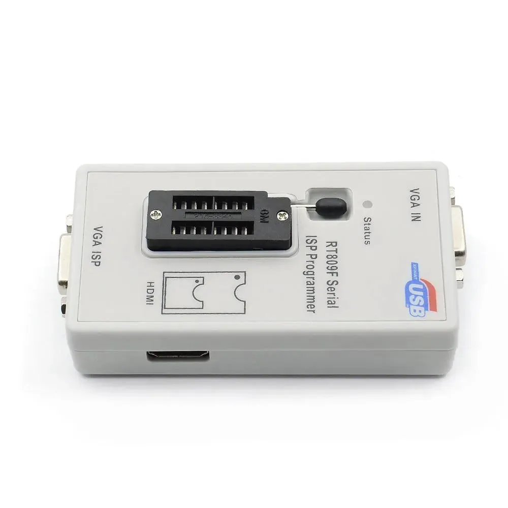 RT809F Serial ISP Programmer: with 12 adapters, 1.8v adapter, SOP8 test clip and EDID cable