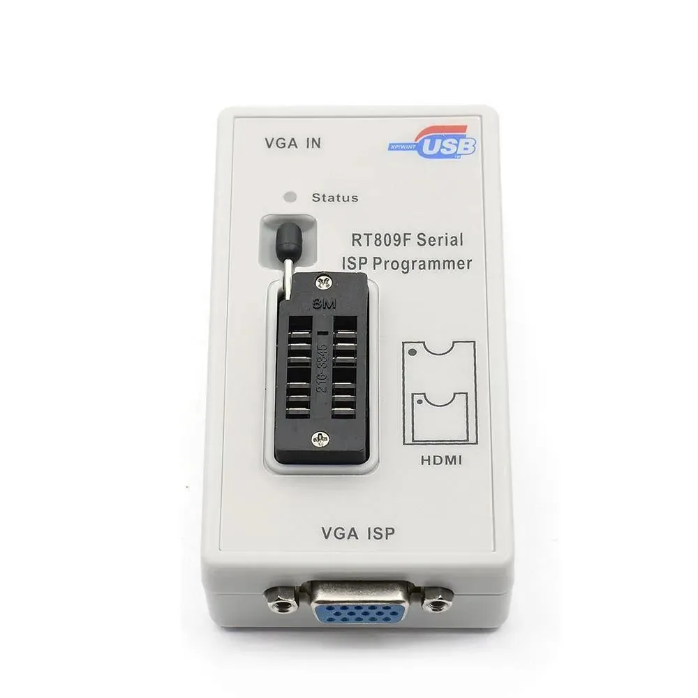 RT809F Serial ISP Programmer: with 12 adapters, 1.8v adapter, SOP8 test clip and EDID cable