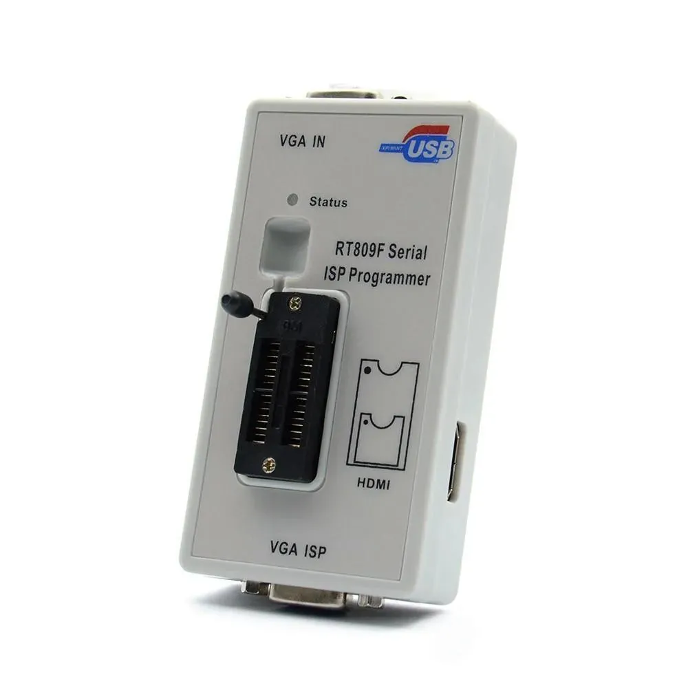 RT809F Serial ISP Programmer: with 12 adapters, 1.8v adapter, SOP8 test clip and EDID cable