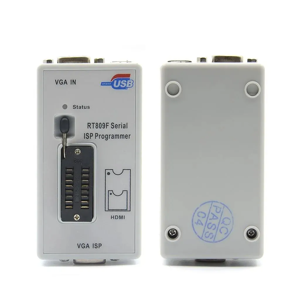 RT809F Serial ISP Programmer: with 12 adapters, 1.8v adapter, SOP8 test clip and EDID cable