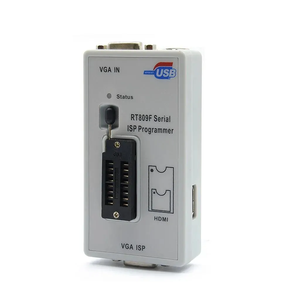 RT809F Serial ISP Programmer: with 12 adapters, 1.8v adapter, SOP8 test clip and EDID cable