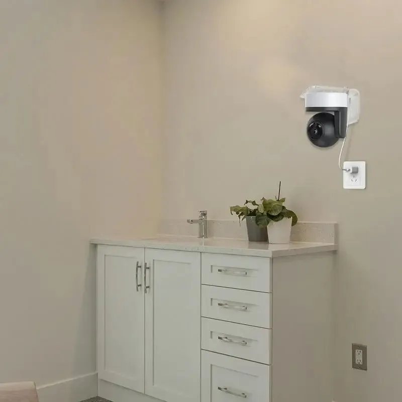 (Set of 3) Acrylic Floating Wall Shelves for Security Cameras, Baby Monitors, Speakers (Clear)