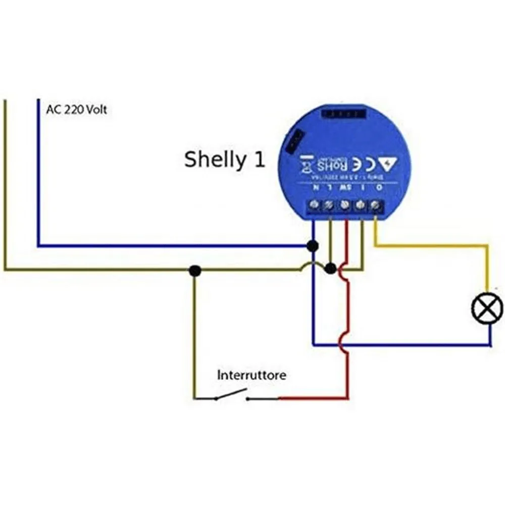 Shelly 1 WiFi Relay Switch RoHS Compliant Smart Home Automation 10 Pack BULK Alexa Google Home
