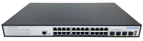 Silarius SIL-B24M3POE1G400 24 Ports 10/100/1000Mbps Gigabit Layer 3 Managed PoE  switch with 4 Ports 10G SFP  Uplink, 1 Console, 6KV surge protection, 400W, rack mount installation