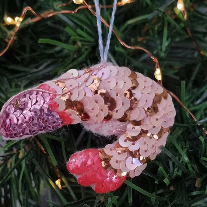 The Ultimate Prawn Star Hanging Sequin Decoration
