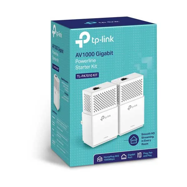 TP-Link TL-PA7017KIT AV1000 Gigabit Powerline Starter Kit